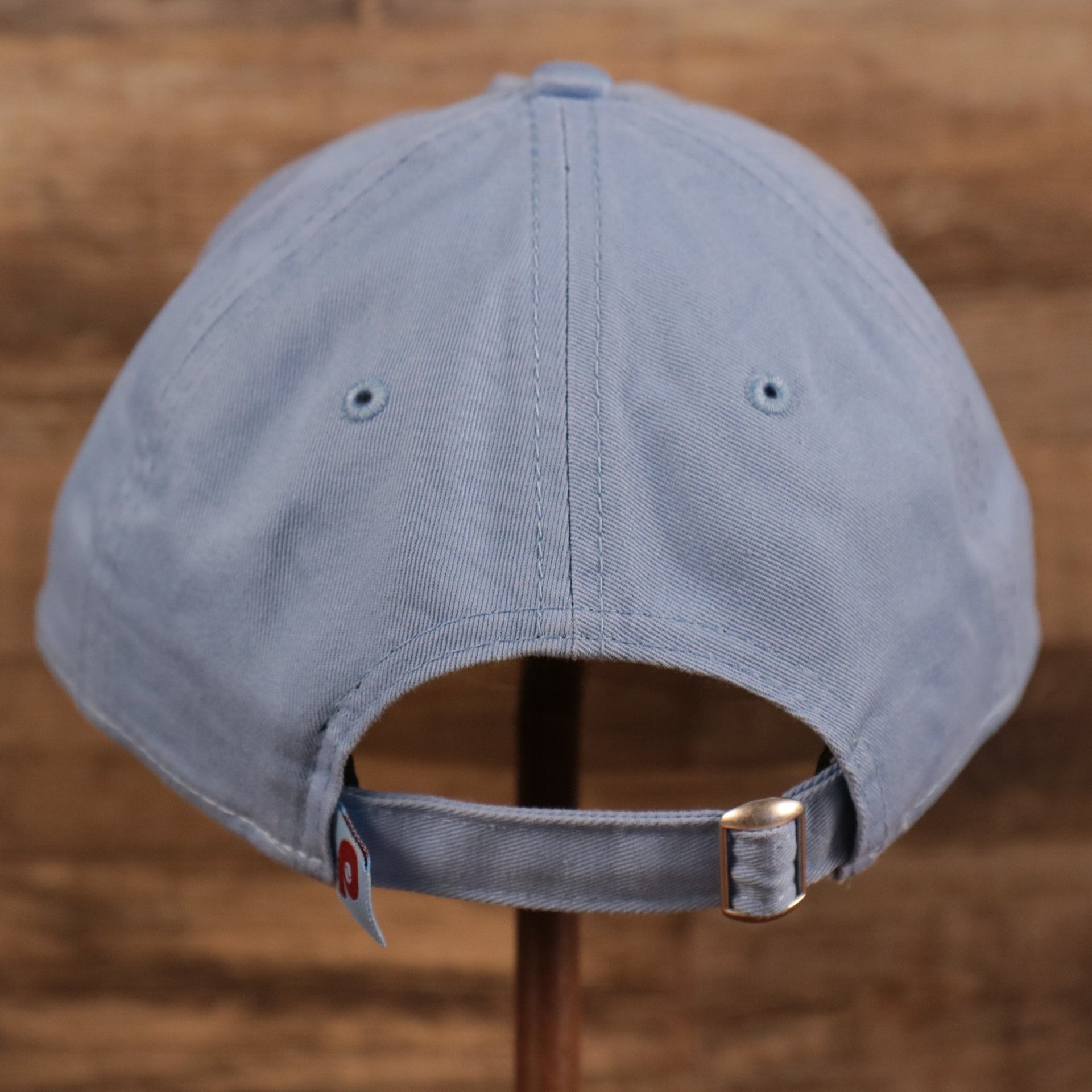 NEW ERA | PHILADELPHIA PHILLIES |  COOPERSTOWN PHILLIES LOGO FRONT | CUSTOM CAP | VINTAGE LOGO CAROLINA BLUE WITH CARDINAL LOGO | 9TWENTY DAD HAT | LIGHT BLUE | OSFM