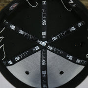 new era 59fifty taping on the Chicago White Sox Cooperstown All Over Side Patch "Historic Champs" Gray UV 59Fifty Fitted Cap | Black 59Fifty Fitted Cap