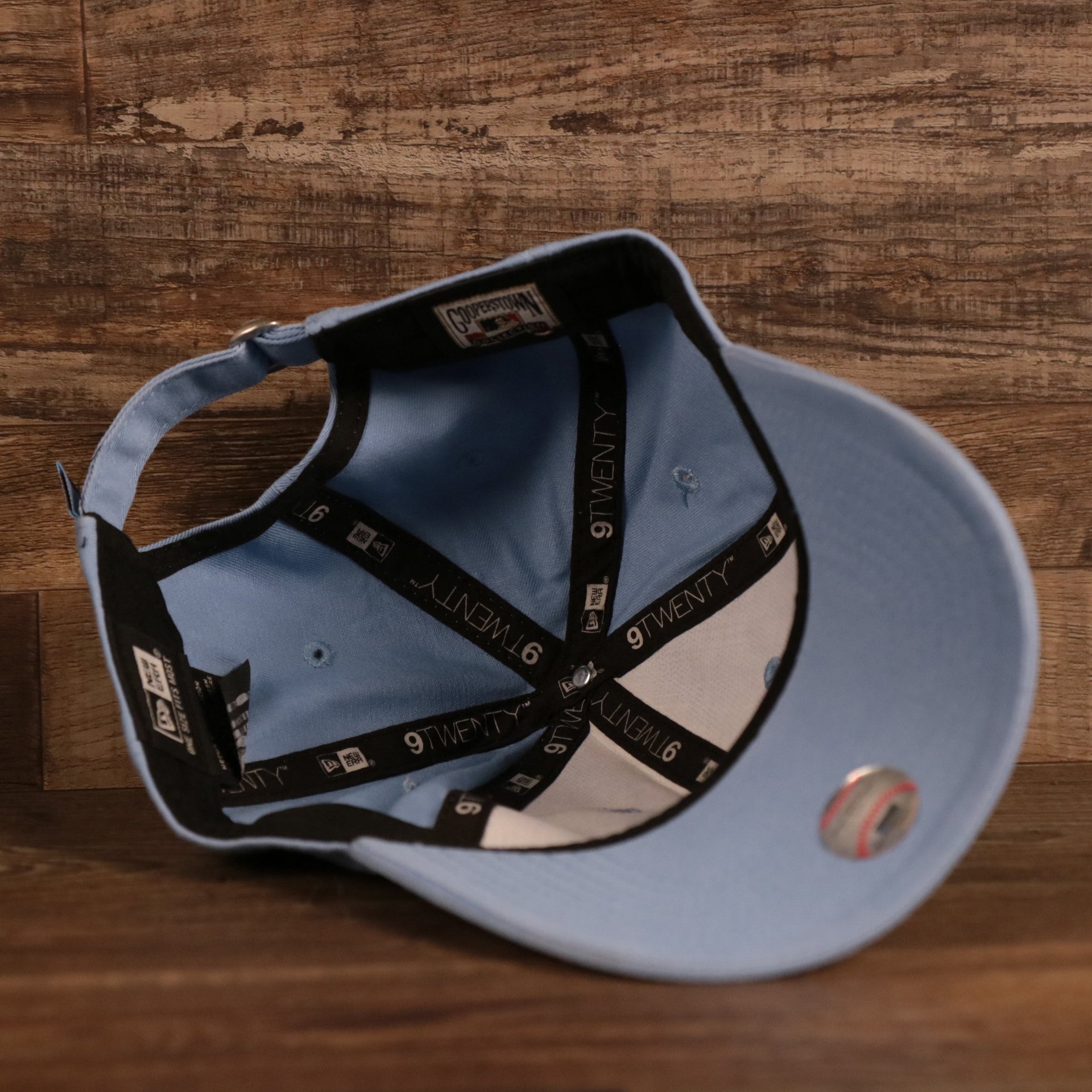 NEW ERA | PHILADELPHIA PHILLIES |  COOPERSTOWN PHILLIES LOGO FRONT | CUSTOM CAP | VINTAGE LOGO CAROLINA BLUE WITH CARDINAL LOGO | 9TWENTY DAD HAT | LIGHT BLUE | OSFM