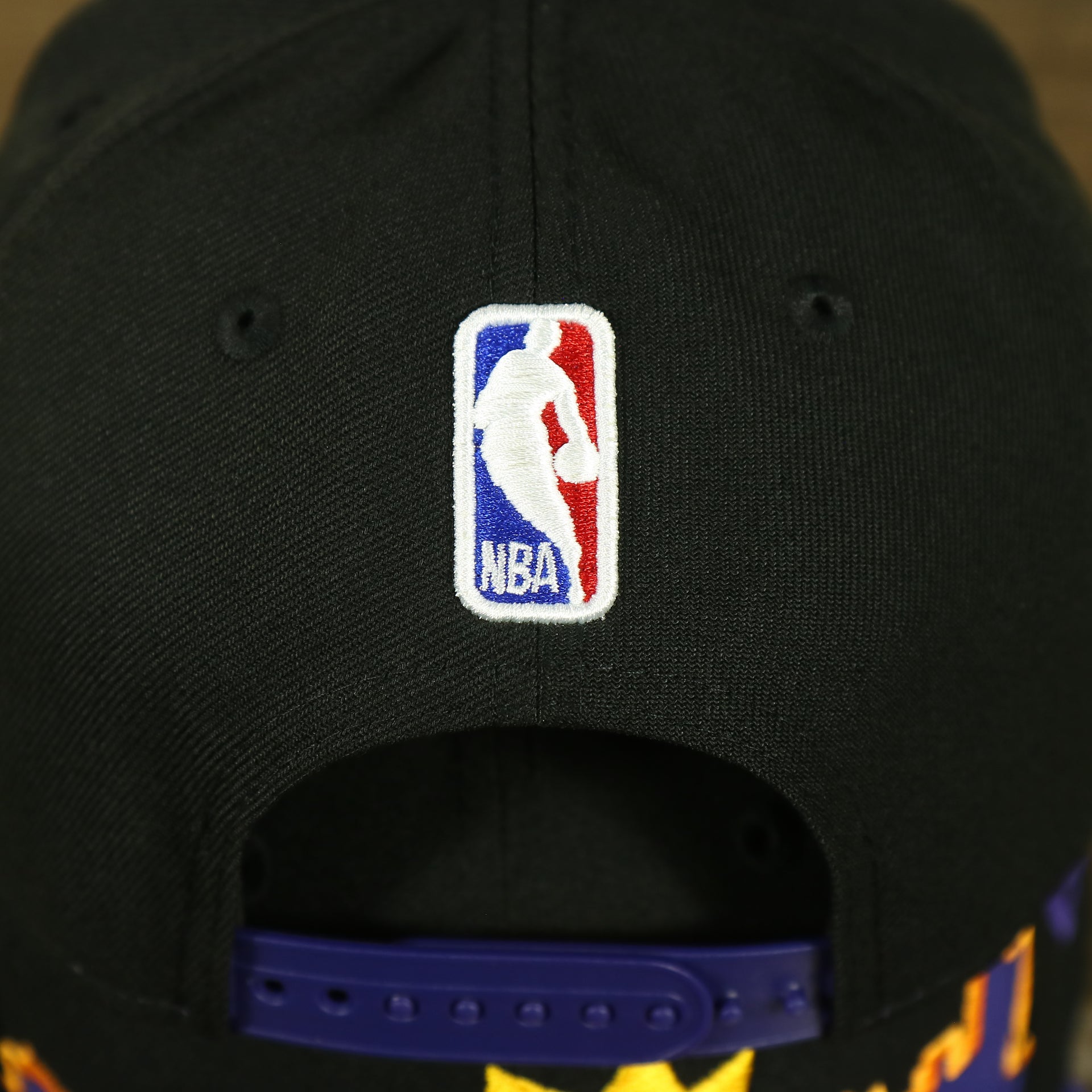 nba logo on the Phoenix Suns City Skyline Side Patch 9Fifty Snapback Hat | Phoenix Skyline 950