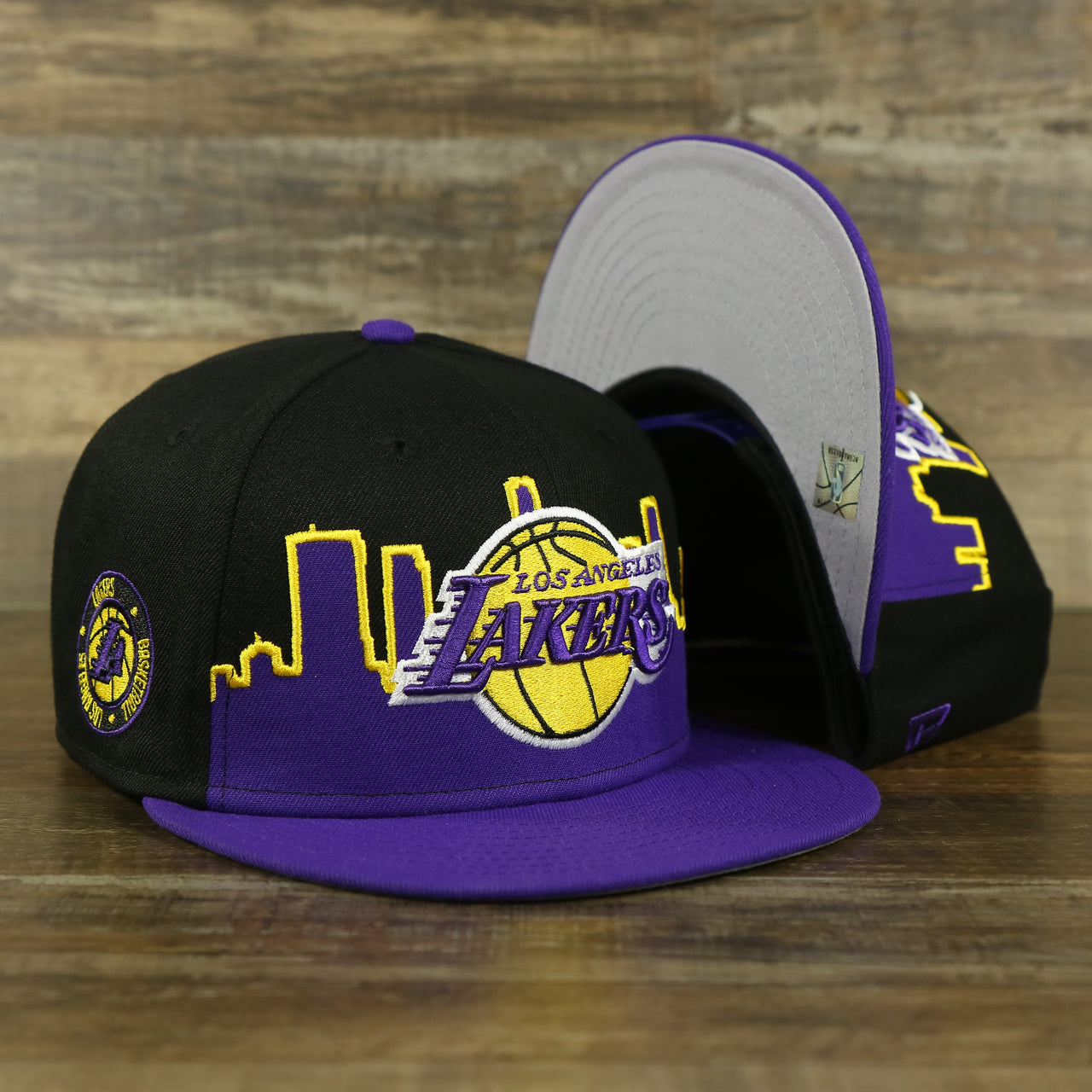 Los Angeles Lakers City Skyline Side Patch 9Fifty Snapback Hat | Los Angeles Skyline 950