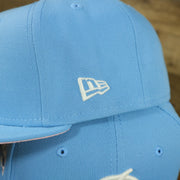 new era logo on the Philadelphia Phillies Glow In The Dark 1952 All Star Game Patch Pink Bottom Side Patch 59Fifty Fitted Cap