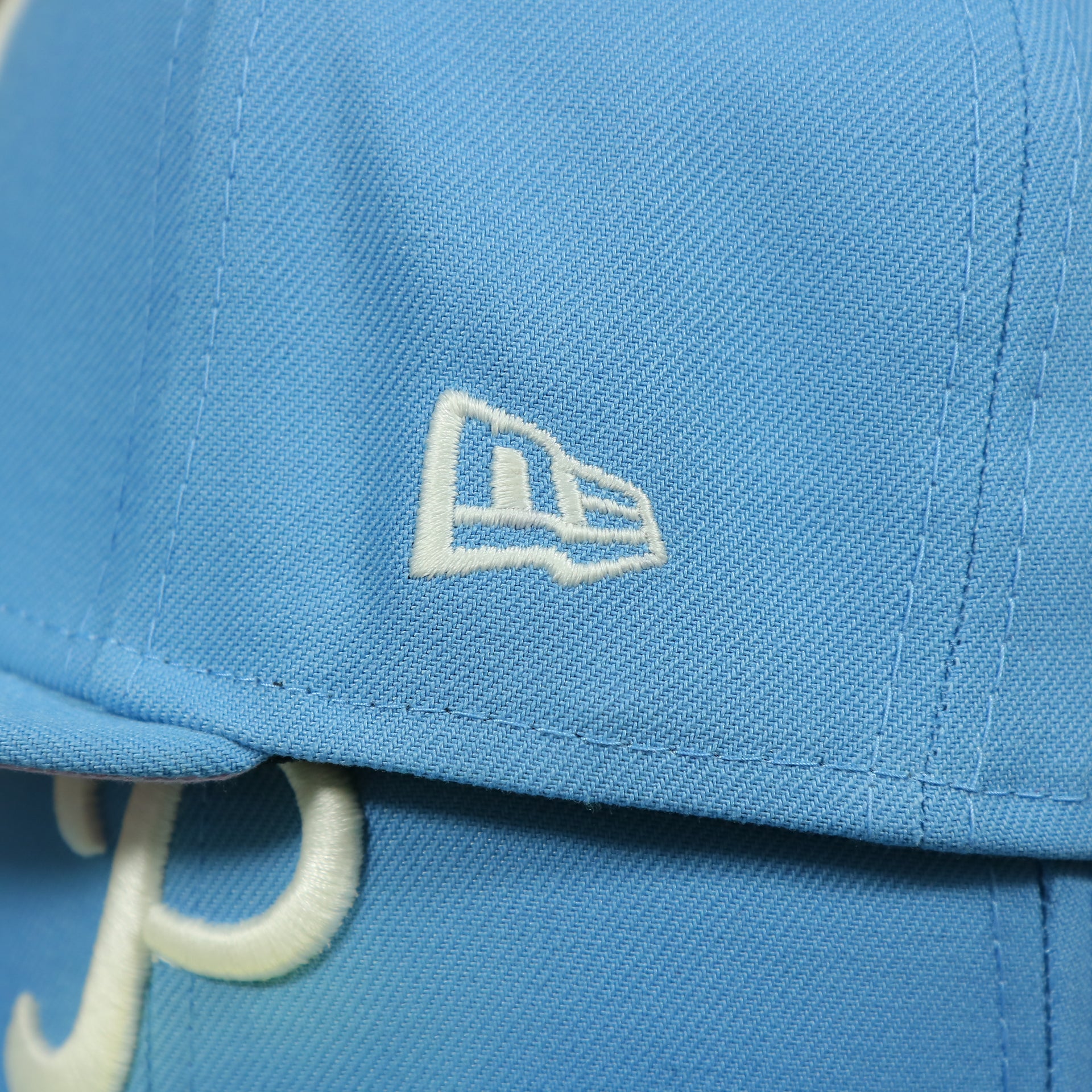 new era logo on the Philadelphia Phillies Glow In The Dark 1952 All Star Game Patch Pink Bottom Side Patch 59Fifty Fitted Cap