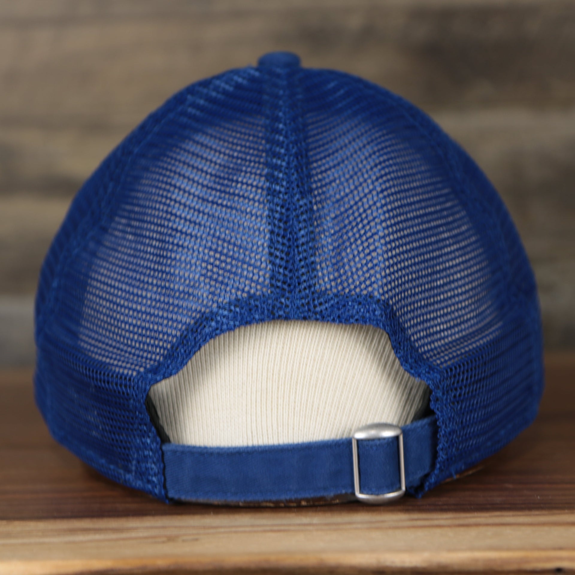 Back of the New York Mets 2022 MLB Batting Practice 9Twenty Trucker Dad Hat