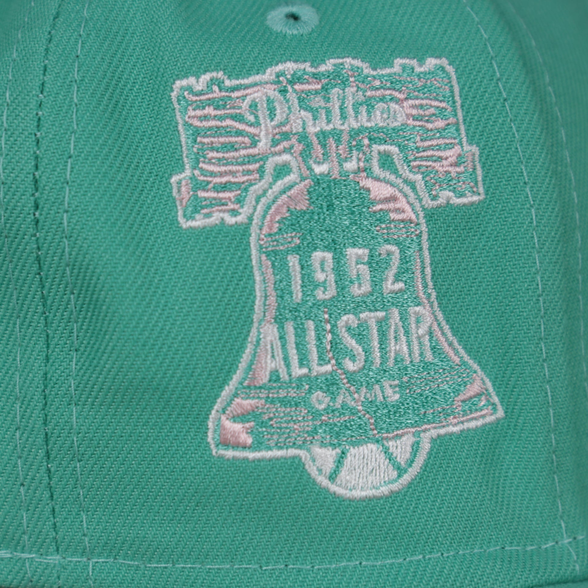 all star game patch Philadelphia Phillies 1952 Allstar Game Side Patch Pink Bottom 59Fifty Fitted Cap | Mint