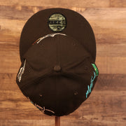 Top down view of the Florida Marlins Cooperstown City Transit All Over Side Patch Gray Bottom 59Fifty Fitted Cap