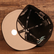Gray bottom of the Florida Marlins Cooperstown City Transit All Over Side Patch Gray Bottom 59Fifty Fitted Cap