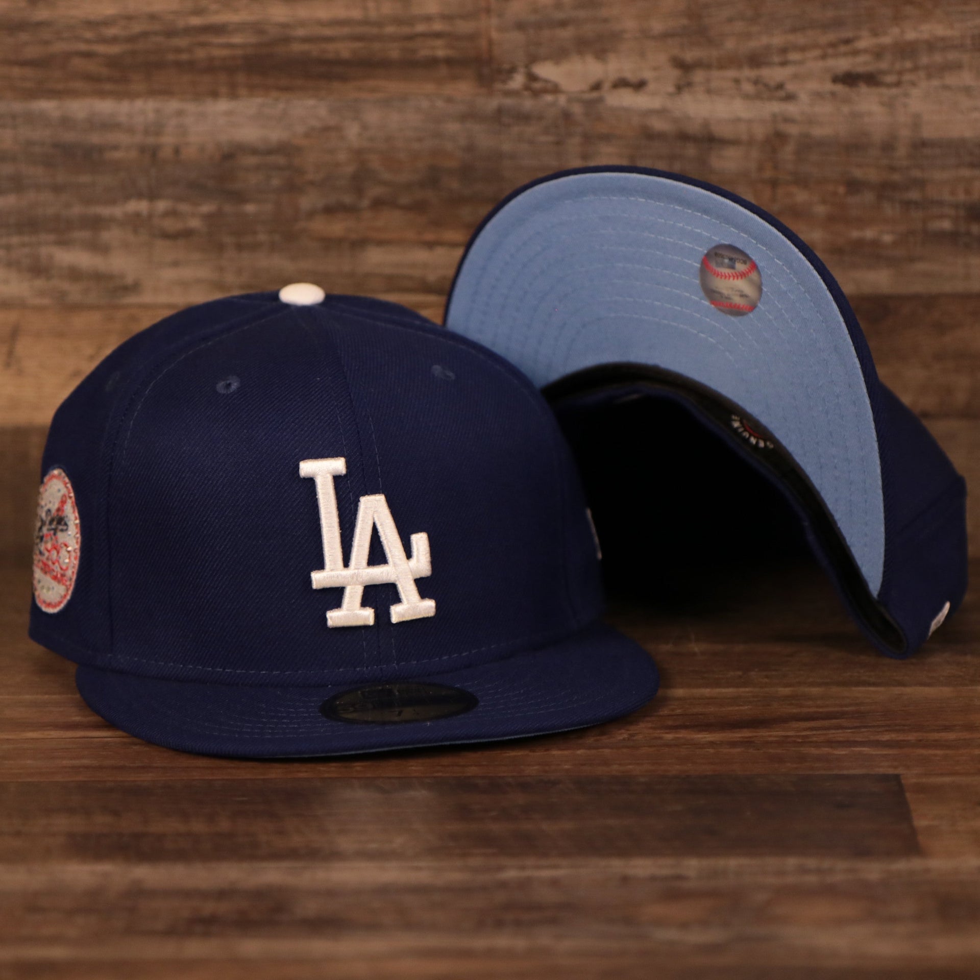 Los Angeles Dodgers 1980 All Star Game Crystal Side Patch Icy Blue Bottom 59Fifty Fitted Cap