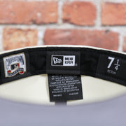 Labels on the interior of the Philadelphia Phillies Cooperstown City Hall Logo Veterans Stadium Side Patch Grey UV 59Fifty Fitted Cap | Chrome/Powder Blue Cap Swag Exclusive