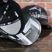 under visor of the New England Patriots Locker Room Super Bowl LI Championship Trophy 9Forty Dad Hat