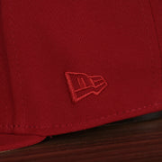 new era logo on the New York Yankees 1999 World Series Side Patch Yellow Bottom 59Fifty Fitted Cap | Red | State Fruit