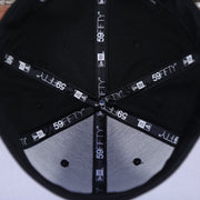 inside taping on the inside of the NFL On-Field Referee Official 59Fifty Fitted Cap | Black