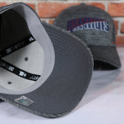 grey under visor on the Patriots 2020 Training Camp Flexfit | New England Patriots 2020 On-Field Grey Training Camp Stretch Fit