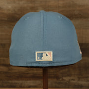 Back of the New York Yankees Glow In The Dark 27x World Series Champs Patch Pink Bottom Side Patch 59Fifty Fitted Cap