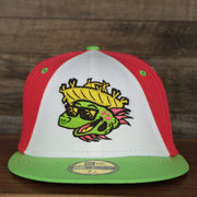 front shot of the Harrisburg Senators 2022 Playeros de Harrisburg Copa de la Diversion On-Field Black Bottom 5950 Fitted Cap | Orange