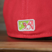 milb logo on the Harrisburg Senators 2022 Playeros de Harrisburg Copa de la Diversion On-Field Black Bottom 5950 Fitted Cap | Orange