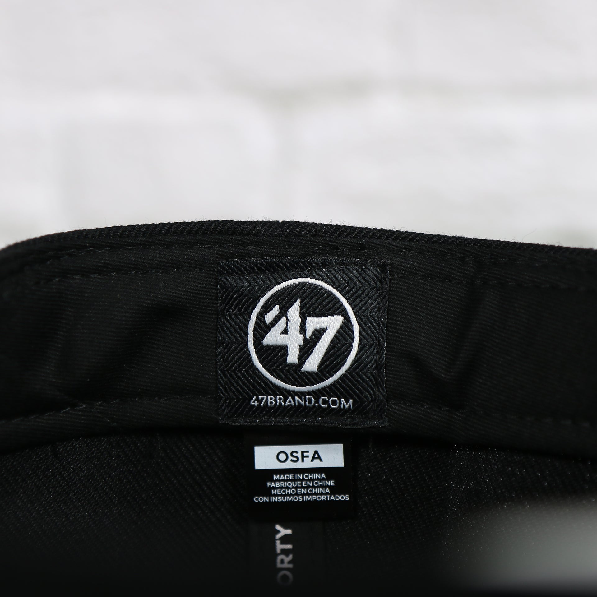 47 Brand label on the interior of the Philadelphia Flyers No Shot Grey Undervisor Black Snapback Hat