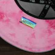 A close up of the authentic sticker on the Philadelphia Phillies 2022 Mother’s Day On-Field 59Fifty Fitted Cap