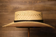 Ocean City Hat | Ocean City Natural Straw Hat the side has the black band as well but it is blank