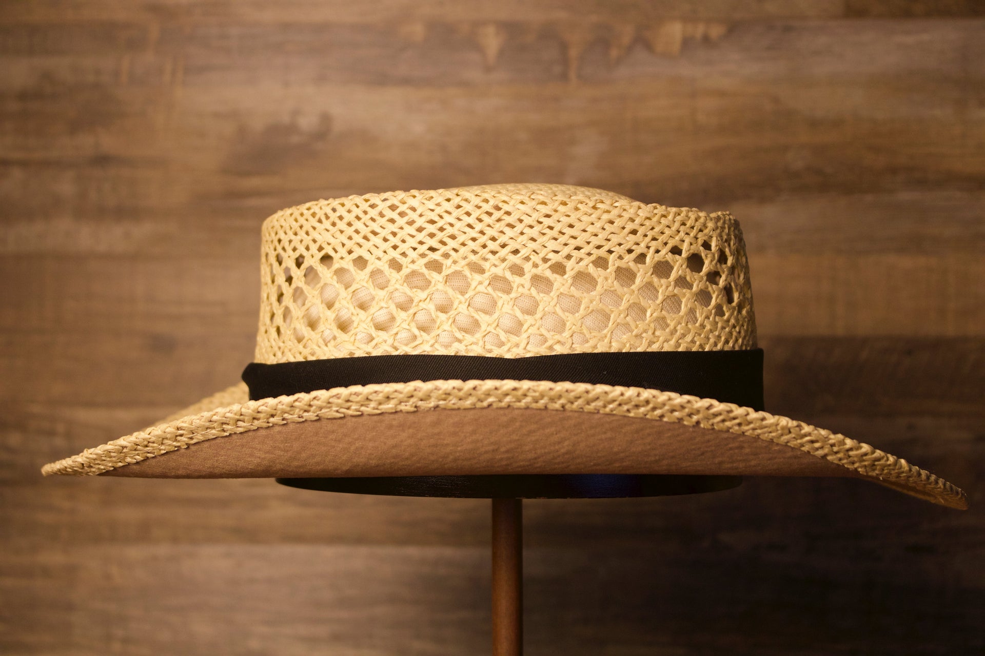Ocean City Hat | Ocean City Natural Straw Hat the side has the black band as well but it is blank