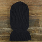back side of the Navy Blue Snug Fit Three Hole Balaclava | Navy Blue Knit Ski Mask