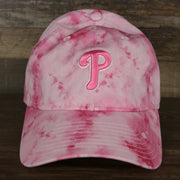 The fron tof the Philadelphia Phillies 2022 Mother’s Day On-Field 9Twenty Youth Dad Hat