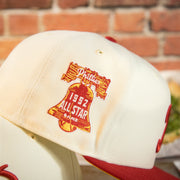 wearers right side of the Philadelphia Phillies Cooperstown 1952 All Star Side Patch Yellow UV 59Fifty Fitted Cap | Chrome/Red | CheeseSteak Pack Cap Swag Exclusive