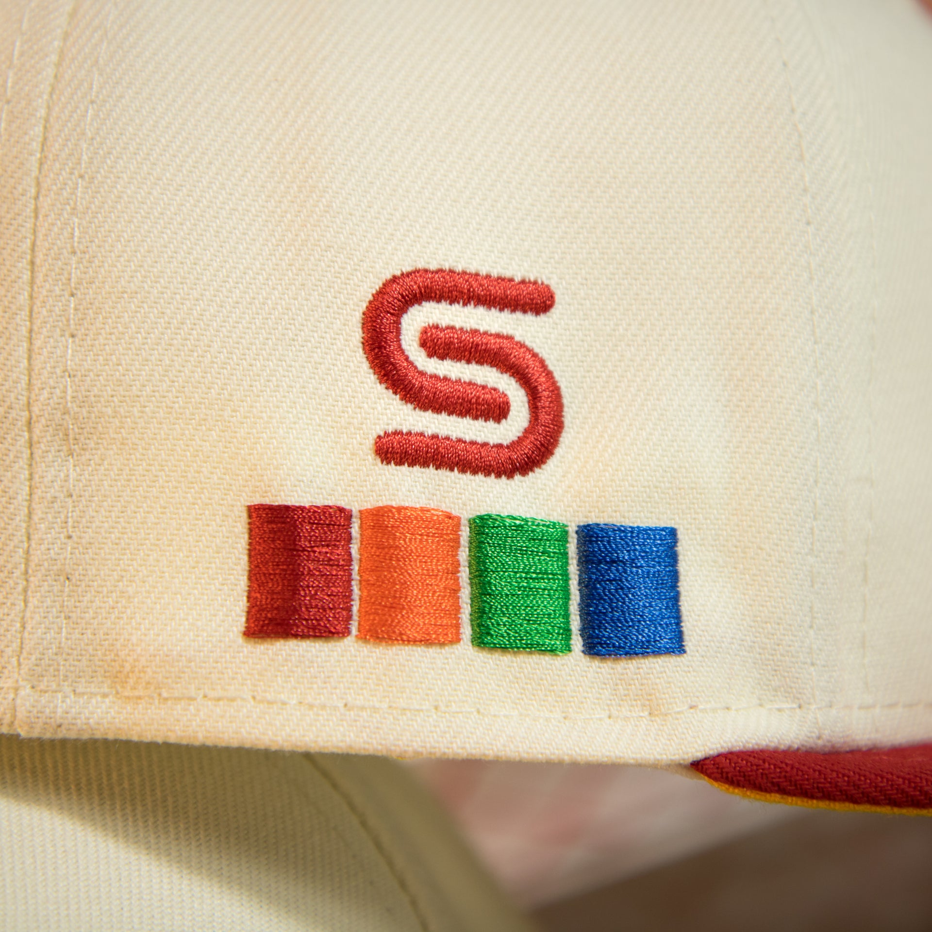 spectrum side patch on the Philadelphia 76ers Retro Spectrum Side Patch Yellow UV 59Fifty Fitted Cap | Chrome/Red | CheeseSteak Pack nohiosafariclub Exclusive
