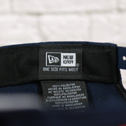 OSFM label on the Philadelphia 76ers 2022 City Edition Sixers Script Spectrum Side Patch 9Fifty Snapback Hat