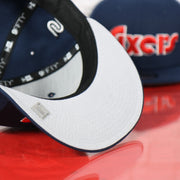 Grey undervisor of the Philadelphia 76ers 2022 City Edition Sixers Script Spectrum Side Patch 9Fifty Snapback Hat