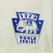 1929 world series patch on the Philadelphia Athletics 1929 World Series Side Patch Pink Bottom Chrome 59Fifty Fitted Cap | "The Athletics Pack"