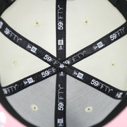 new era 59fifty taping on the Philadelphia Athletics 1929 World Series Side Patch Pink Bottom Chrome 59Fifty Fitted Cap | "The Athletics Pack"