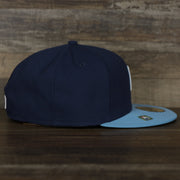 wearers right side of the Chicago Cubs MLB City Connect 2021 On-Field 59Fifty Black Bottom Fitted Hat | Navy Blue
