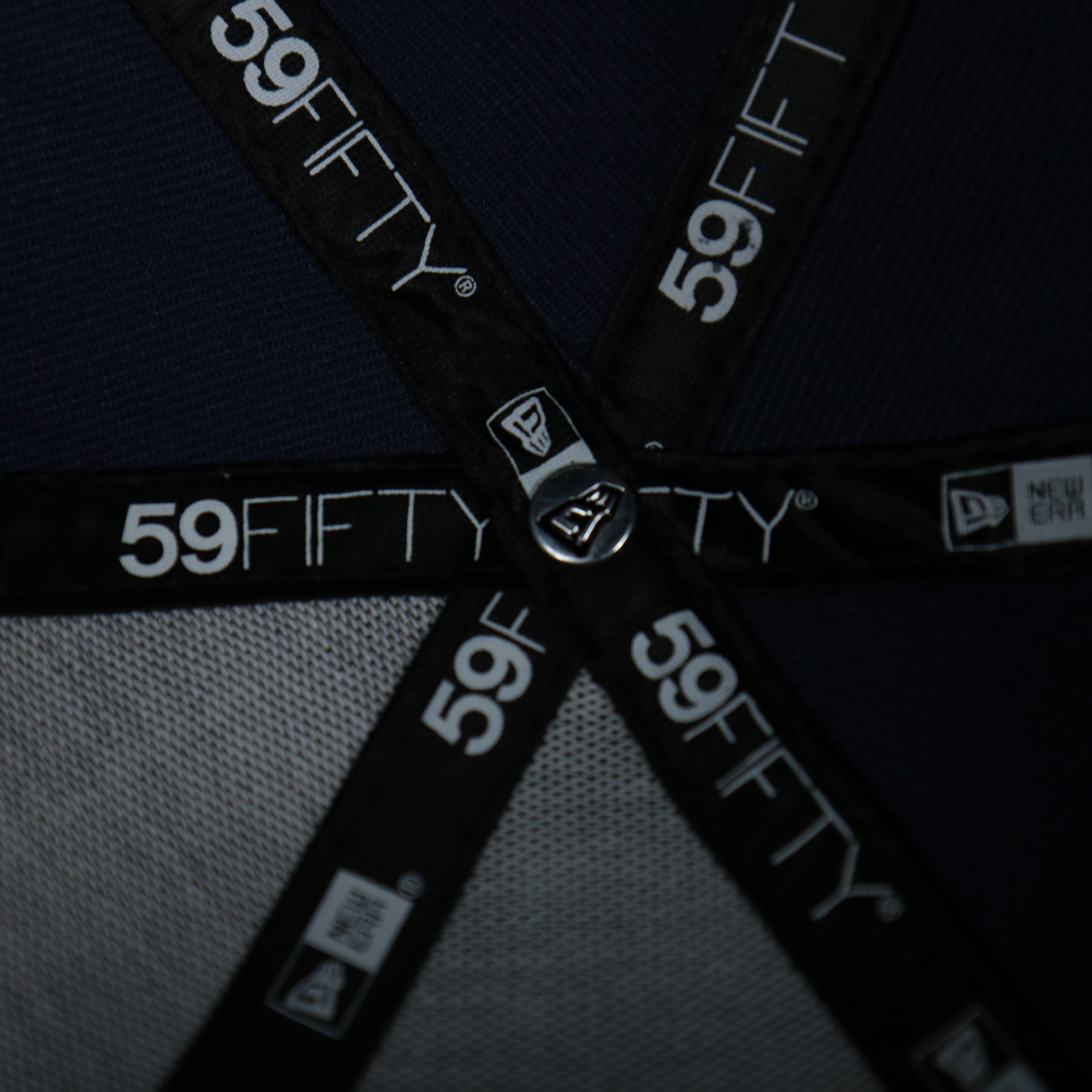 inside of the Chicago Cubs MLB City Connect 2021 On-Field 59Fifty Black Bottom Fitted Hat | Navy Blue