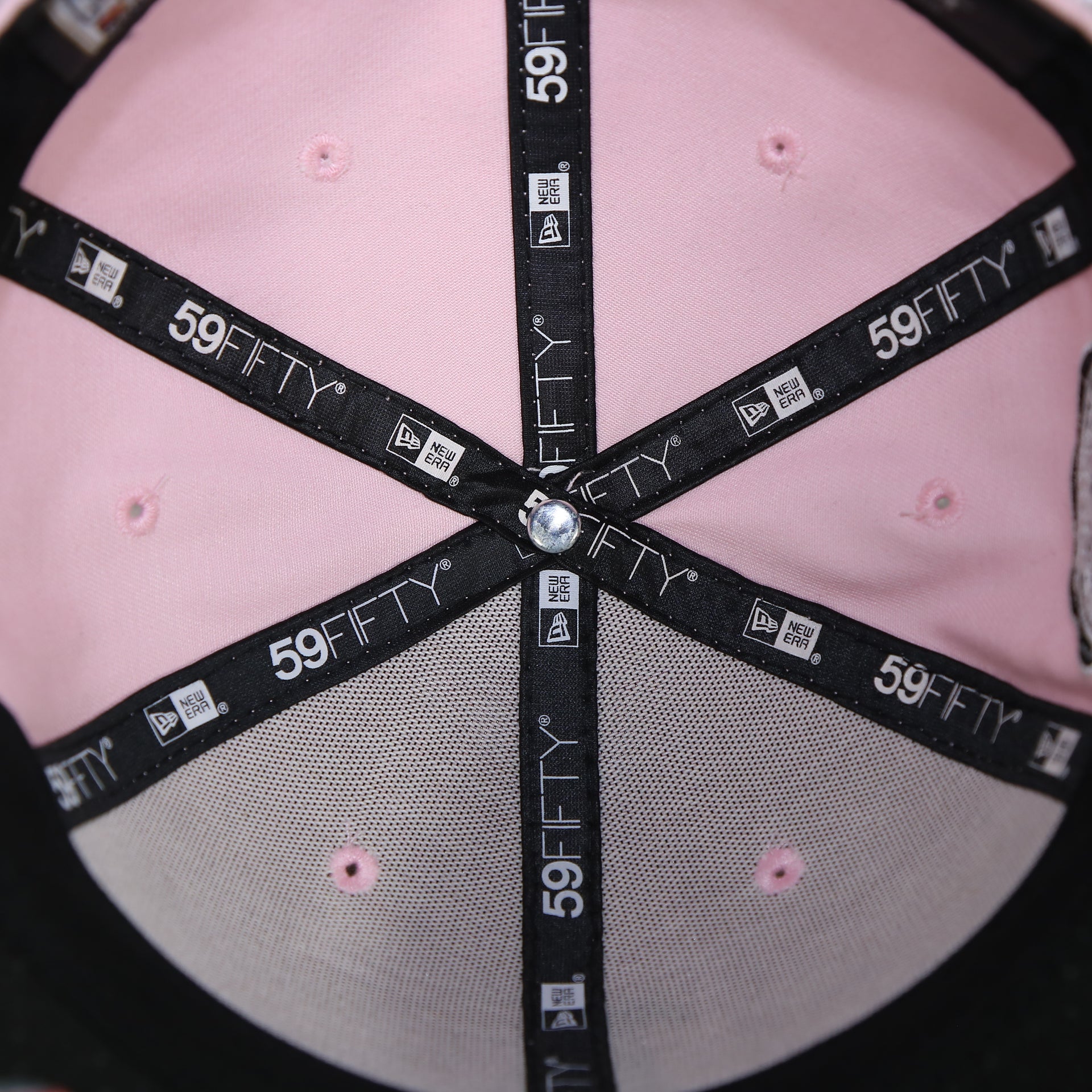 new era 59fifty taping on the Philadelphia Athletics 1910 World Series Side Patch Black Bottom Pink 59Fifty Fitted Cap | "The Athletics Pack"