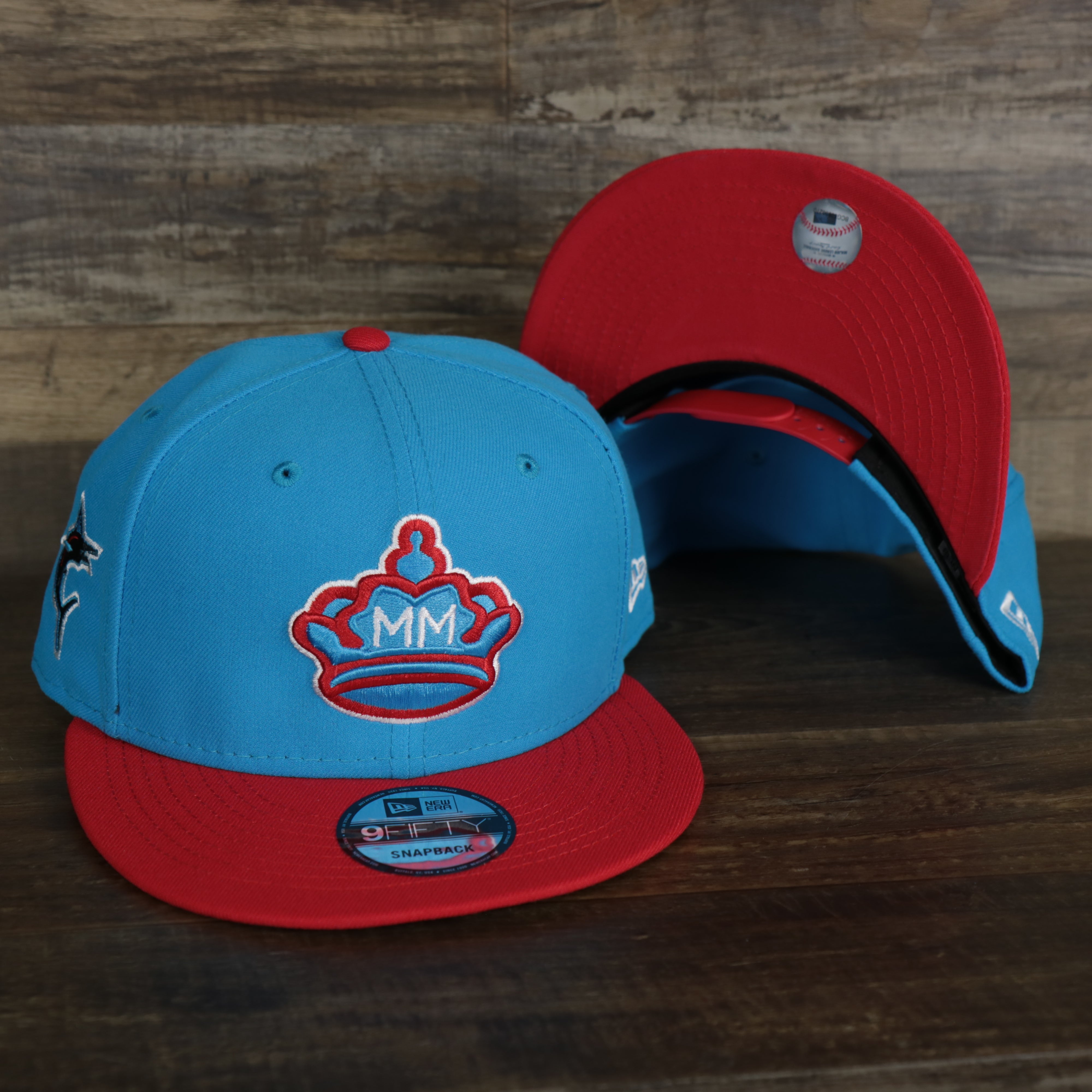 New Era 9FIFTY Miami Marlins City Connect Snapback Hat Blue Red