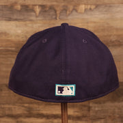 Back of the Arizona Diamondbacks Upside Down Logo Gray Bottom 59Fifty Fitted Cap
