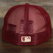 The backside of the Arizona Diamondbacks Onfield 2022 Batting Practice 59Fifty Trucker Hat