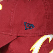 new era logo on the Cavaliers Dad Hat | Cleveland Cavaliers Red Dad Hat | Adjustable | OSFM