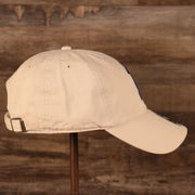 Philadelphia Athletics Royal Blue Logo Retro Cream Dad Hat Wearer's right side of the cap