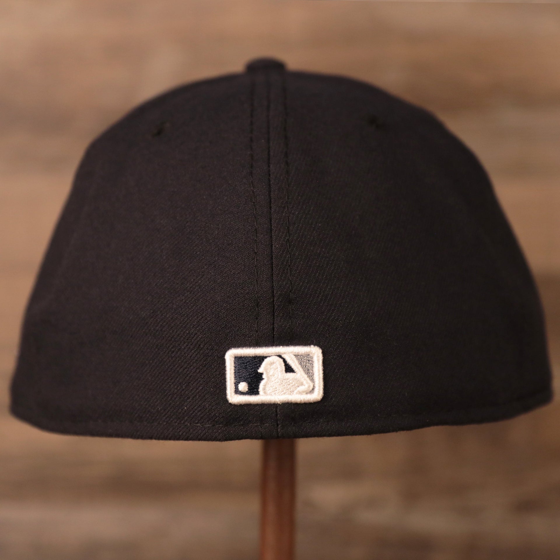 Backside of this 59Fifty showing the Major League Baseball logo on the back on this 59Fifty fitted