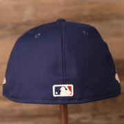 Dodgers Grey Bottom Fitted Cap | Los Angeles Dodgers 1998 World Series Patch Gray Underbrim Fitted Hat of this hat has the mlb logo embroidered