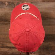A top view of the washed pink Phillies 9twenty baseball cap by New Era.