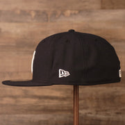 Left side of this NY Yankees on Field 59Fifty cap which shows the New Era Flag