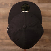 Top view of the 59Fifty NY Yankees Black Bottom On Field Cap