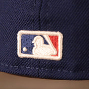 Dodgers Grey Bottom Fitted Cap | Los Angeles Dodgers 1998 World Series Patch Gray Underbrim Fitted Hat the mlb logo is embroidered in white red and blue