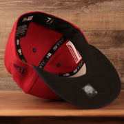 The red copa de la diversion hat for the Lehigh Vallet Iron Pigs by New Era.