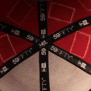 Phillies World Flags Gray Bottom Fitted Cap | Philadelphia Phillies International Flags Red Grey Under Brim Fitted Cap the inside of the crown on this phillies cap has black taping