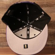 The Lakers black/purple 9fifty snapback hat with grey bottom.