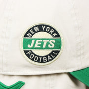 The Jets Side Patch on the Throwback New York Jets Embroidered 1963 Jets Logo NFL Jets Side Patch Dad Hat | Bone Dad Hat